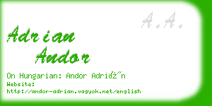 adrian andor business card